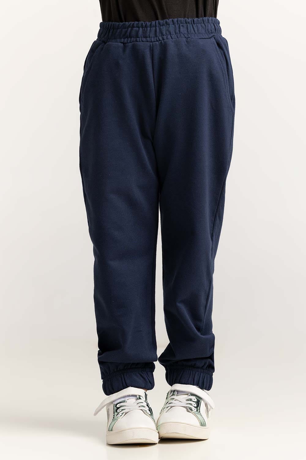 Toddler Girl Navy Blue Basic Trouser
