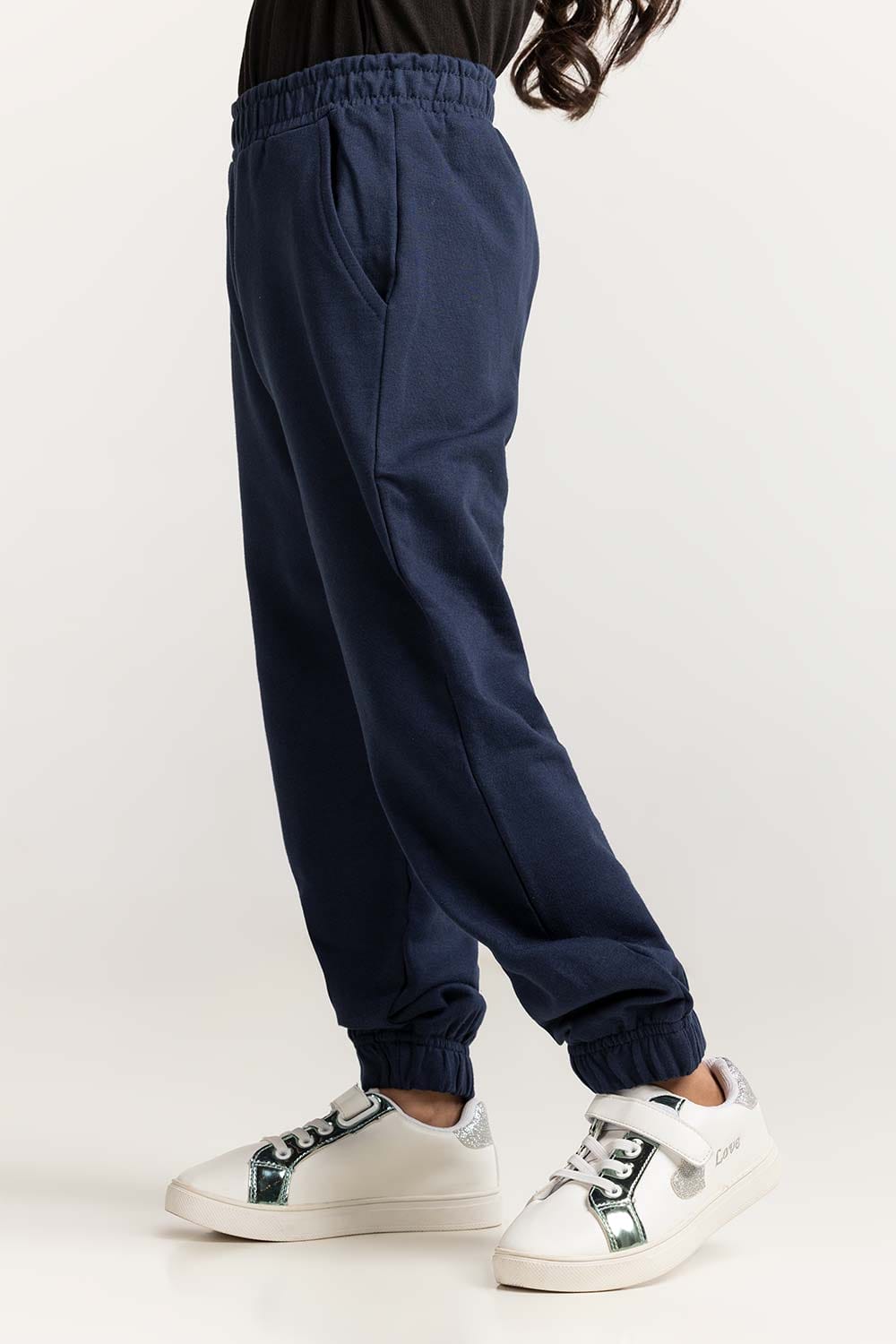 Toddler Girl Navy Blue Basic Trouser