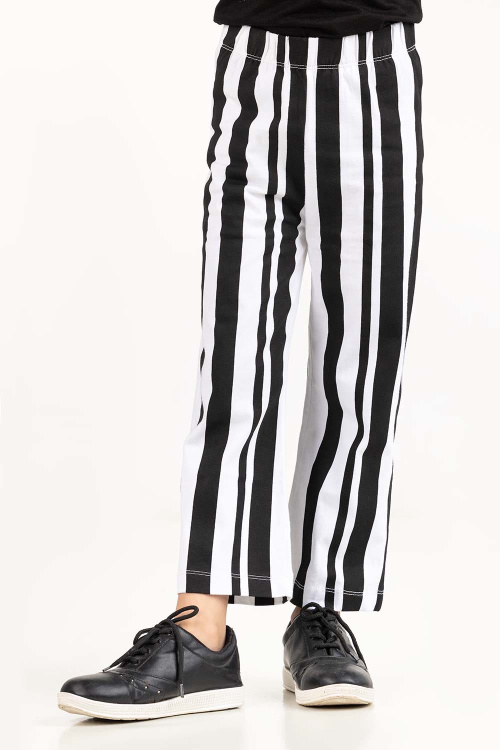 Toddler Girl White And Black Trouser