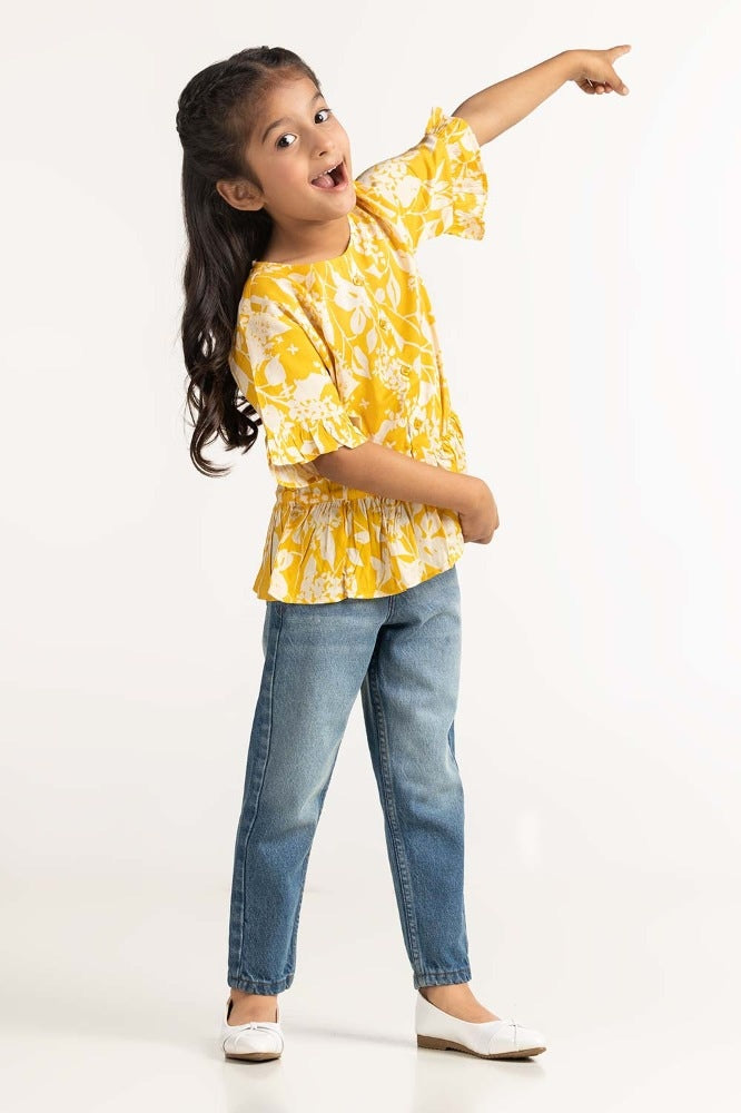 Toddler Girl Yellow Blouse
