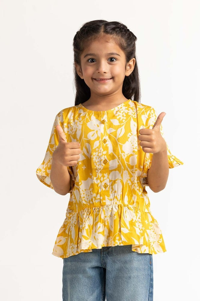 Toddler Girl Yellow Blouse