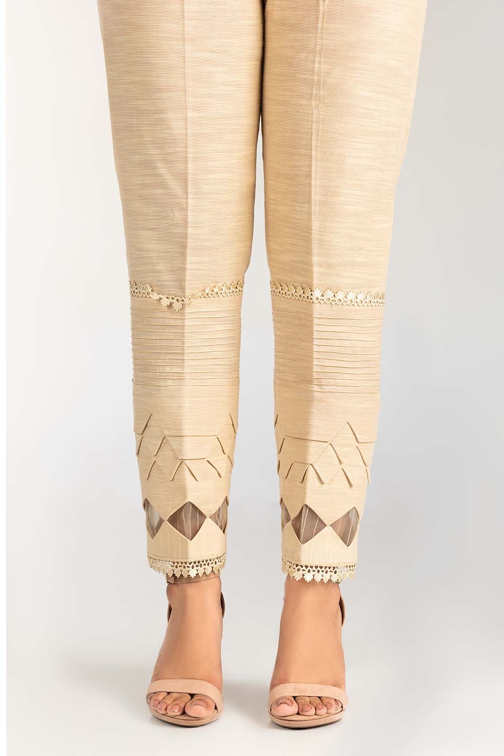 Beige Khaddar Trouser