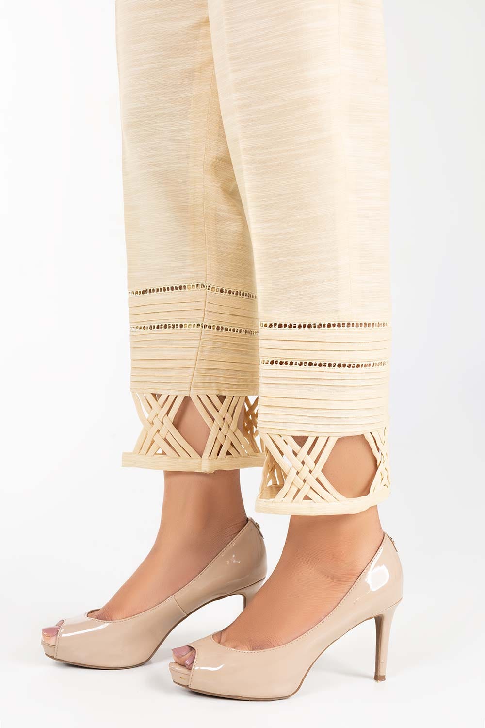 Beige Khaddar Trouser