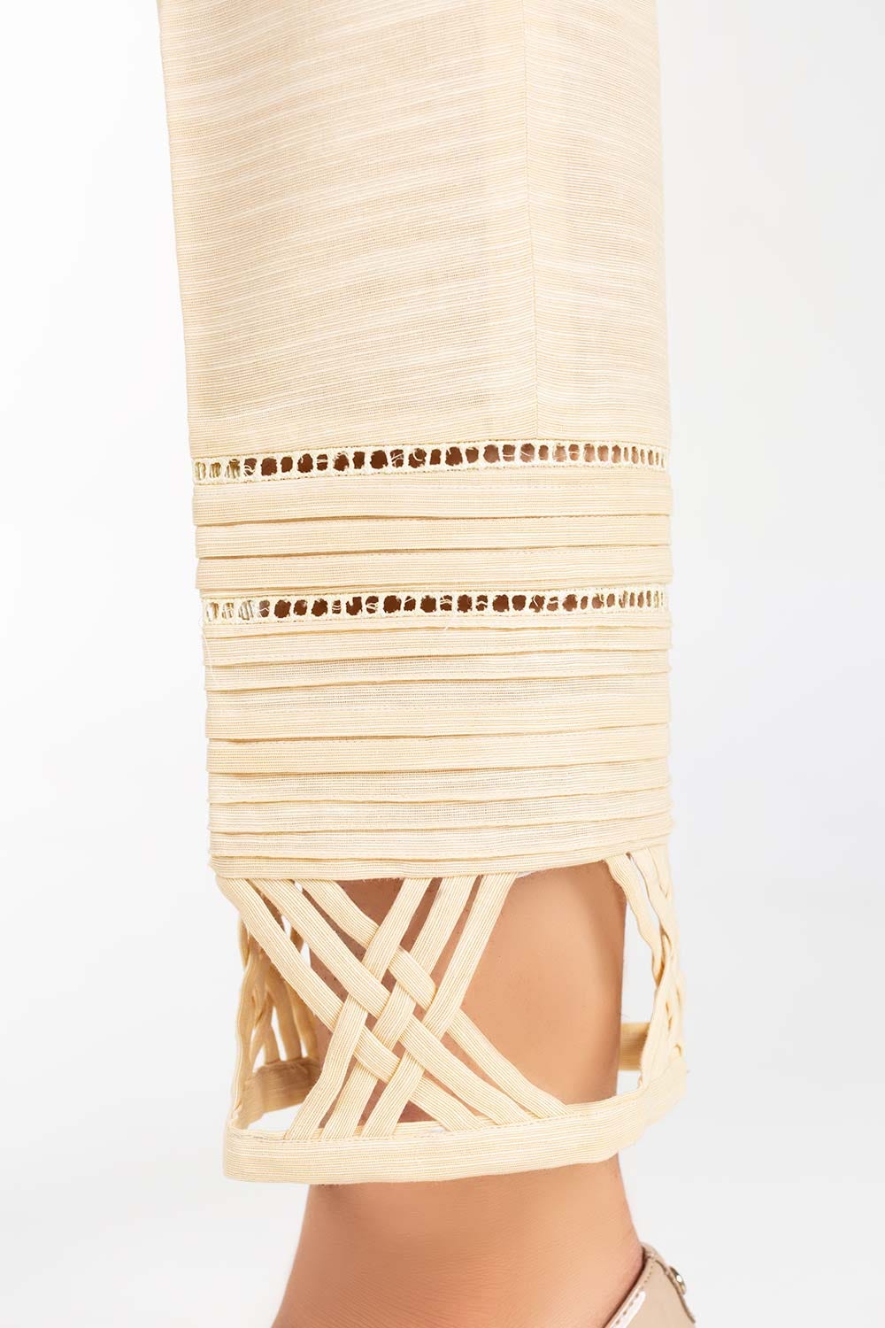 Beige Khaddar Trouser