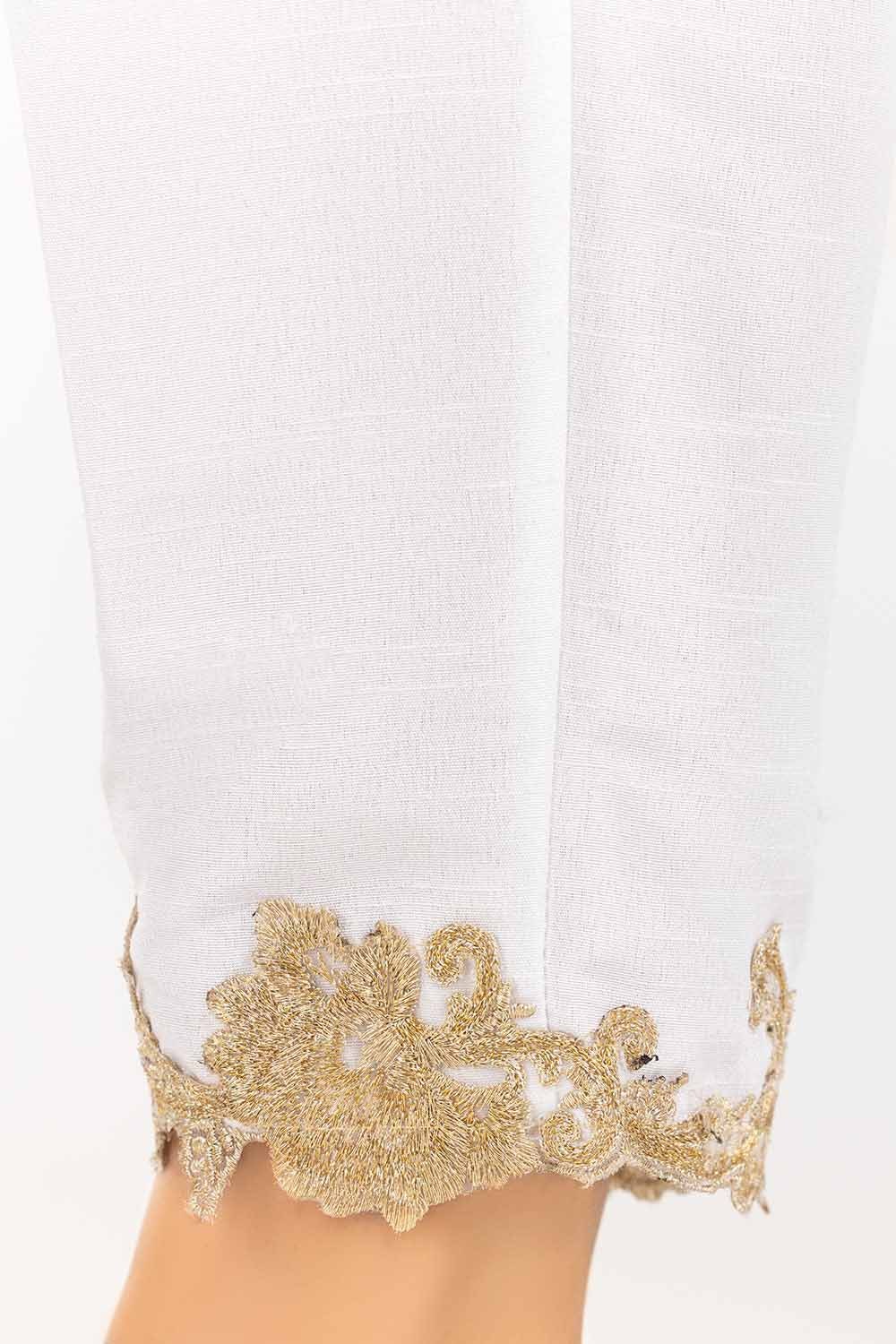 White Rawsilk Pants -