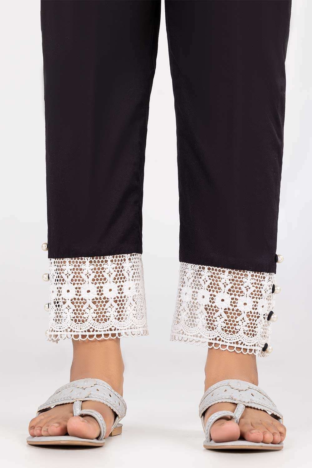 Black Cambric Fashion Trousers