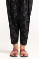 Black Dyed Cambric Screen Print Shalwar