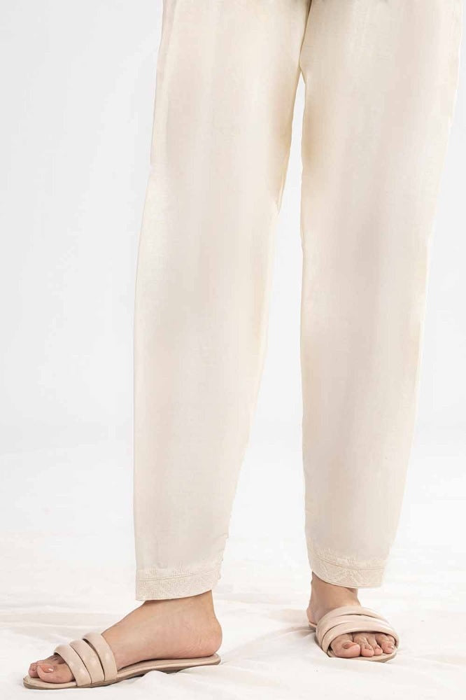 Unstitched Embroidered Cambric Trouser