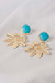 Turquoise Flower Drop Earrings