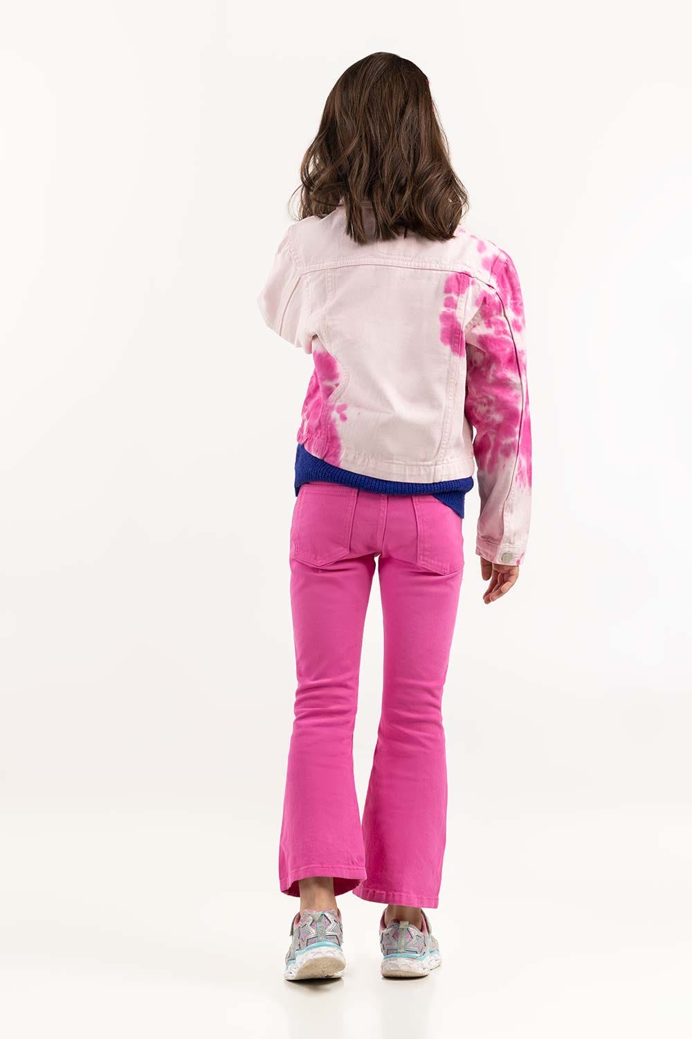 Girls Tie Dye Pink Jacket