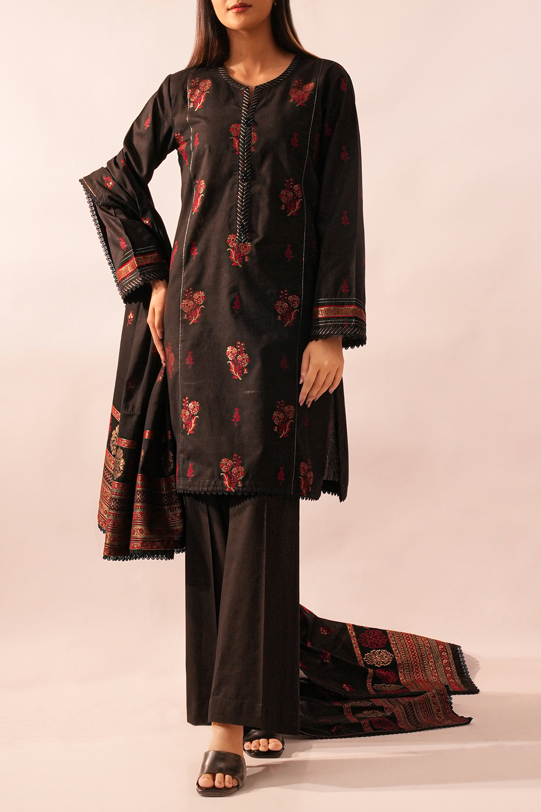 Unstitched Jacquard Cotton 3 Piece88190