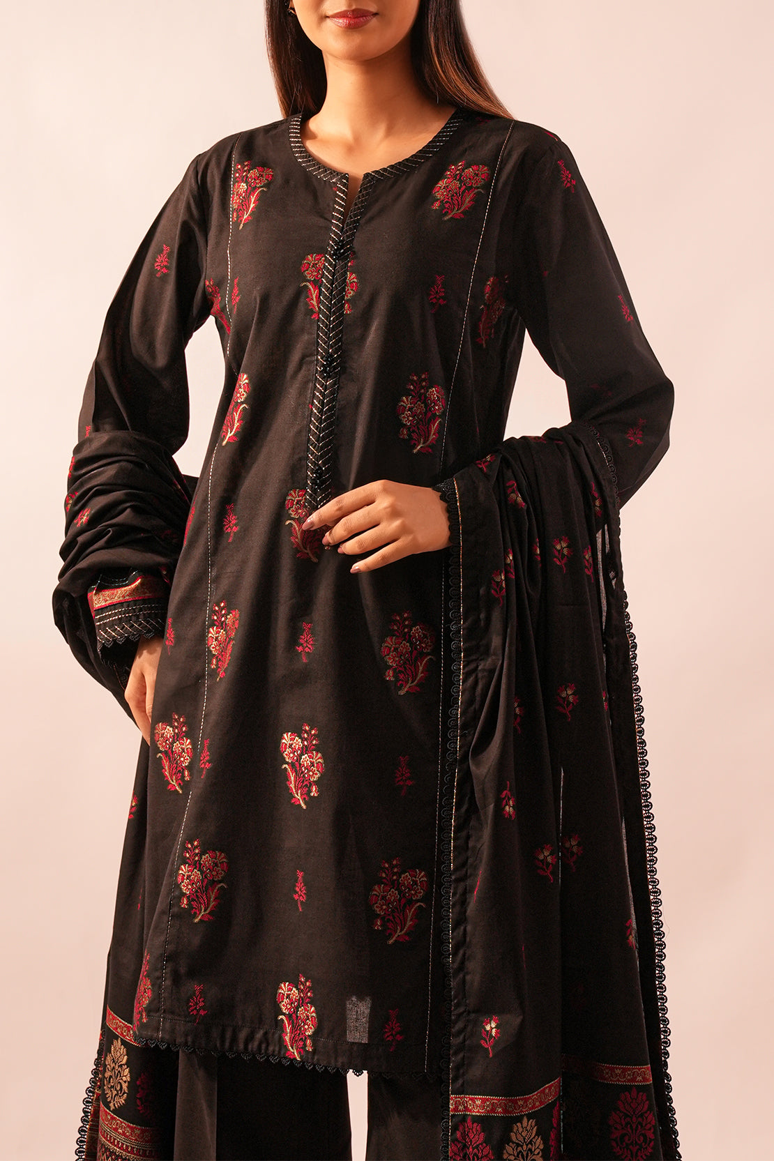 Unstitched Jacquard Cotton 3 Piece88190