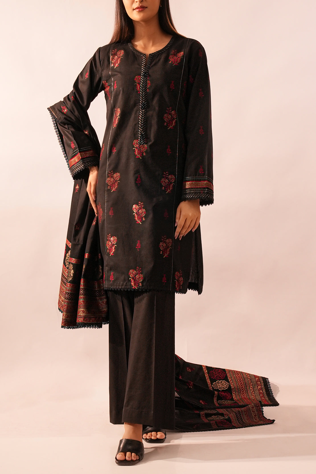 Unstitched Jacquard Cotton 3 Piece88190