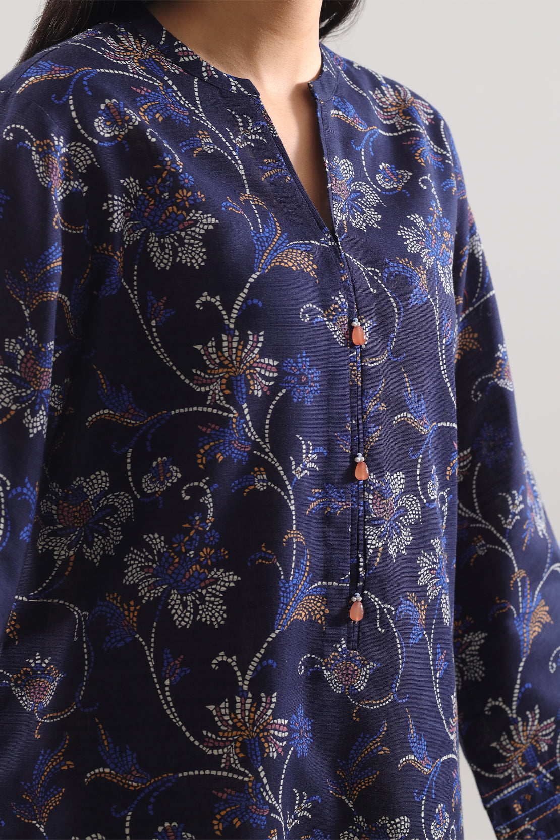 Unstitched Printed Cotton Khaddar 3 Piece114076