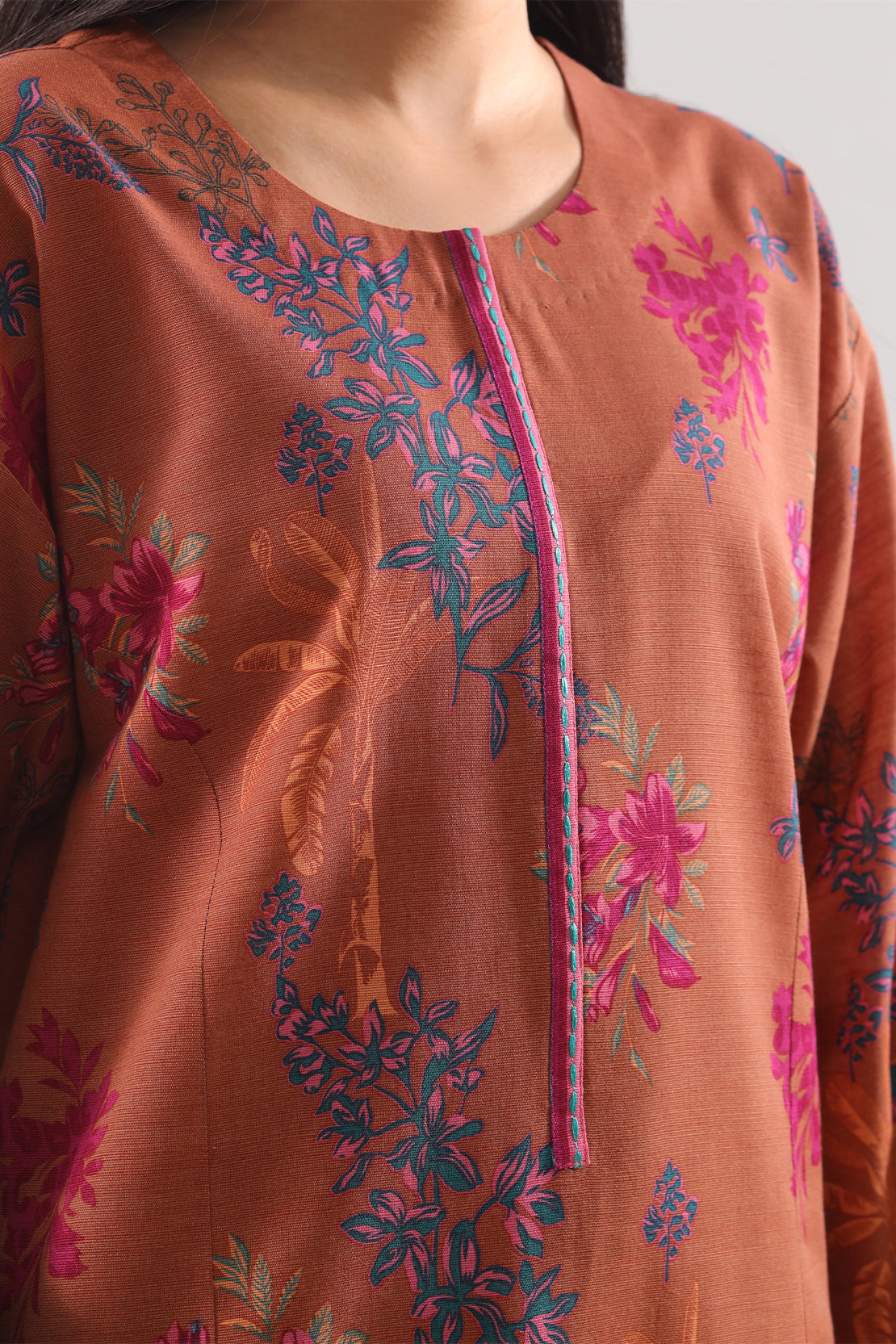 Unstitched Printed Cotton Khaddar 3 Piece114078