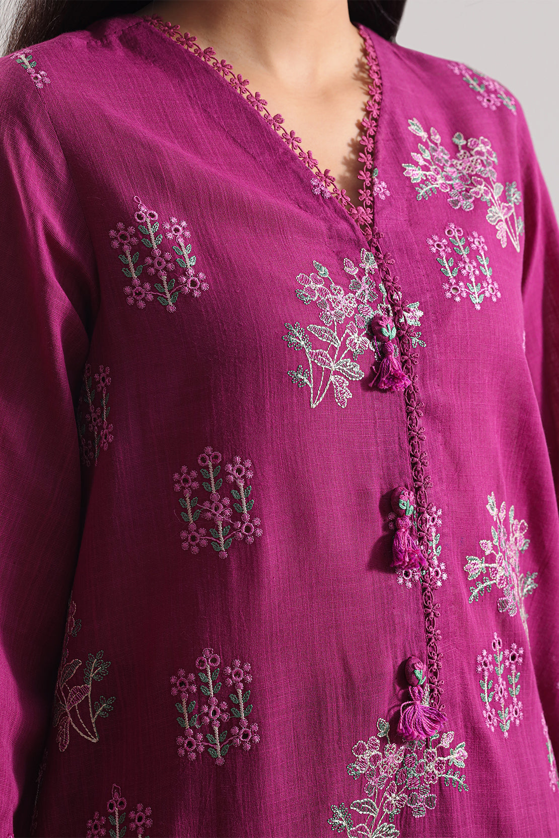 Unstitched Solid Embroidered Cotton Khaddar 3 Piece120608