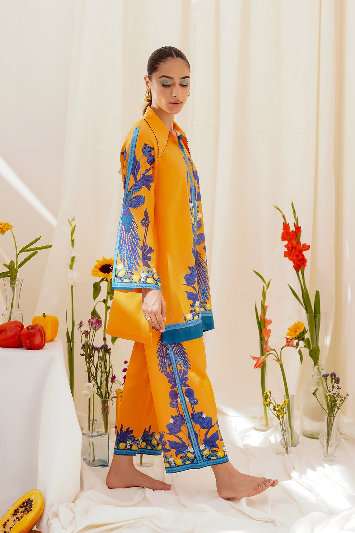 Embroidered Chiffon Fabric (2Pcs)