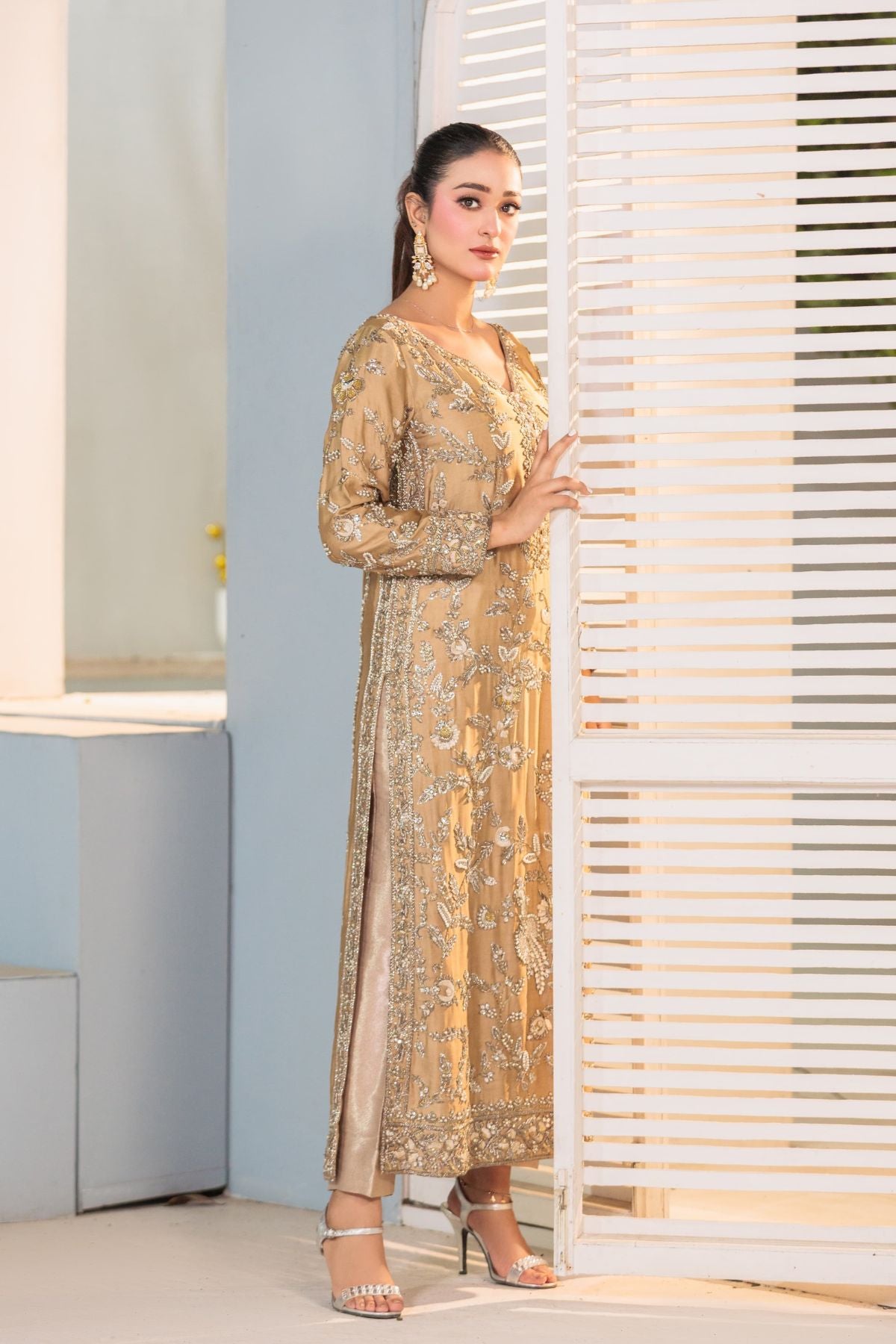 Usama Silk Rosewater Bloom Style