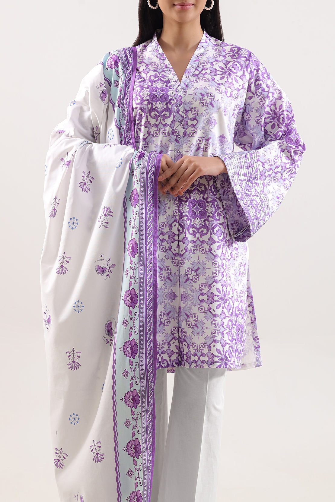 Unstitched Printed Warm Cotton 3 Piece128503