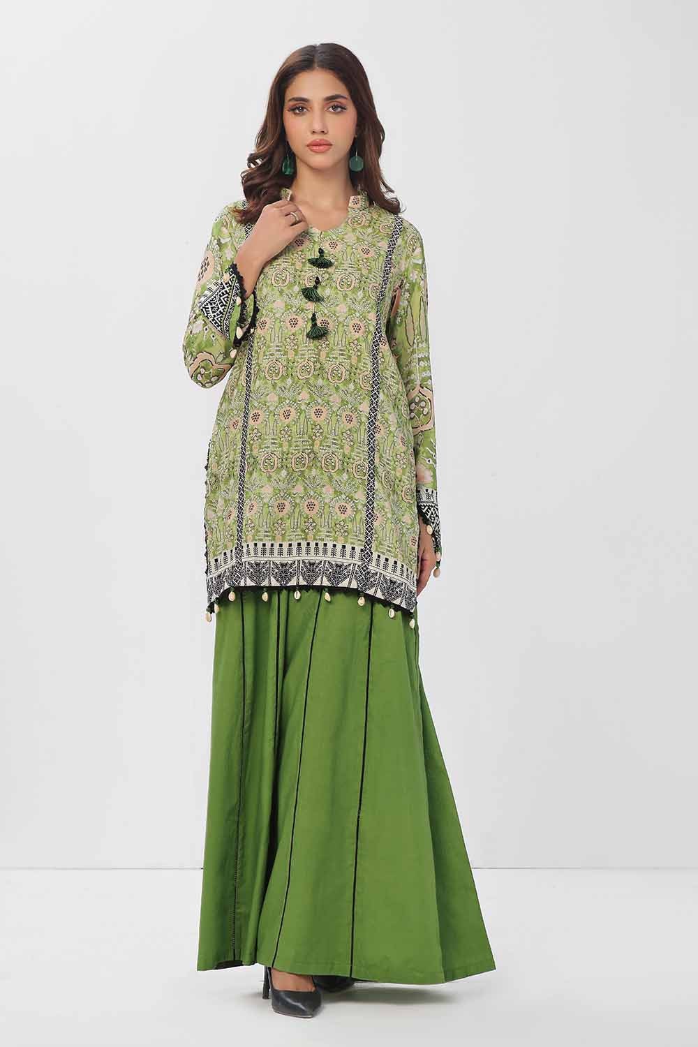 1 Piece Unstitched Printed Linen Shirt