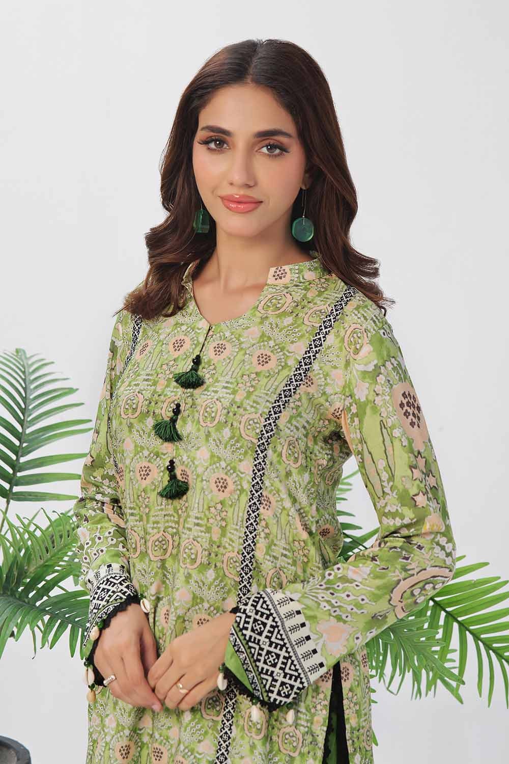 1 Piece Unstitched Printed Linen Shirt