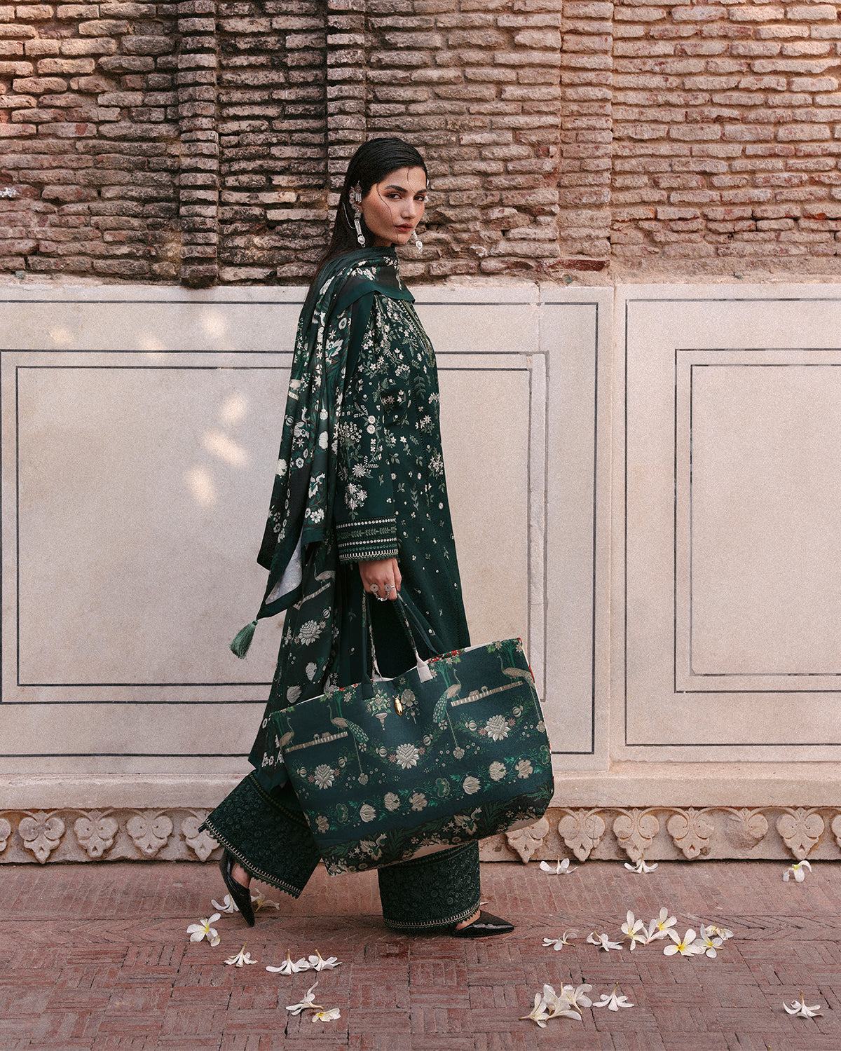3 Piece Embroidered Velvet Suit