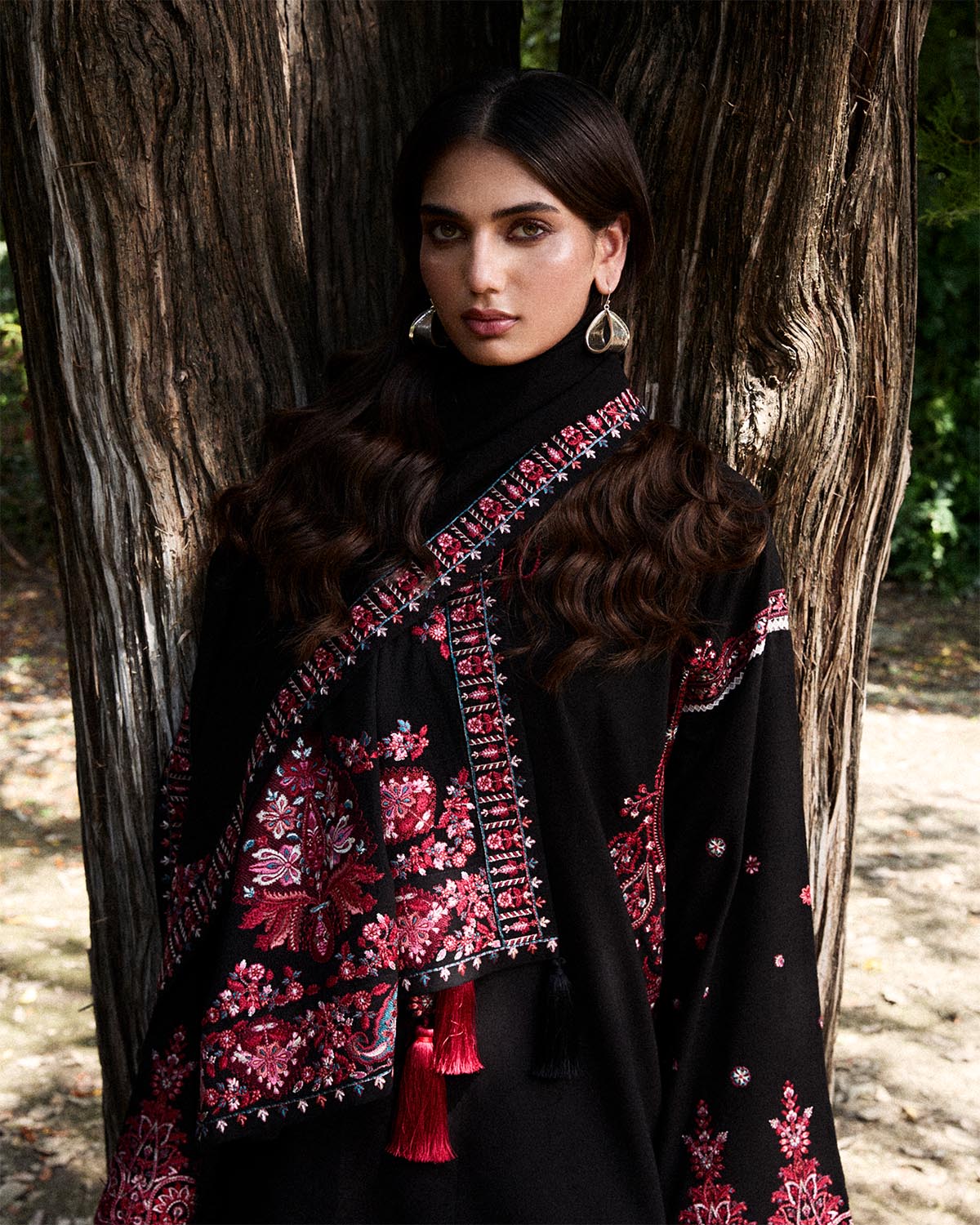 3 Piece Embroidered Net Suit