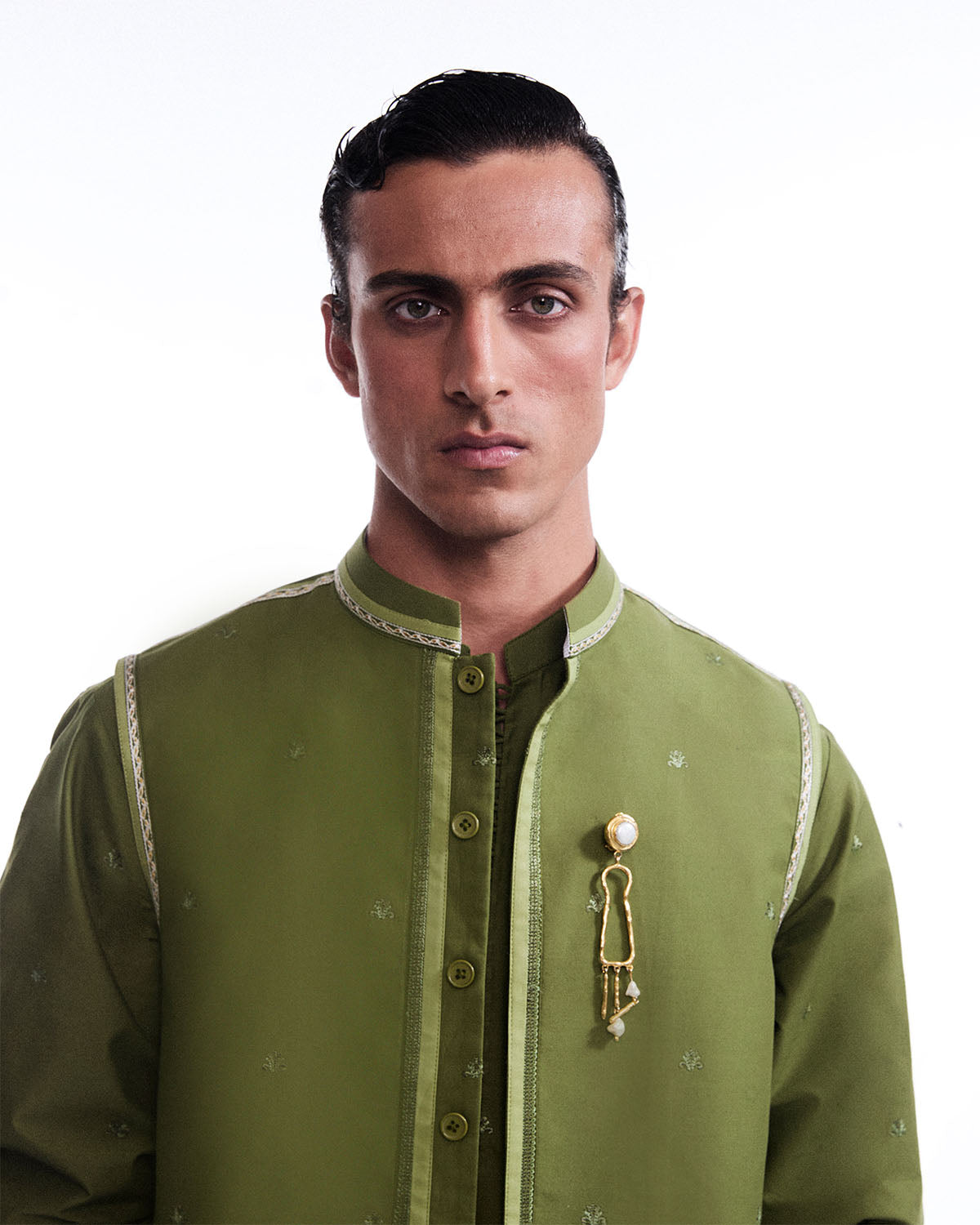 3 Piece Unstitched Embroidered Raw Silk Suit