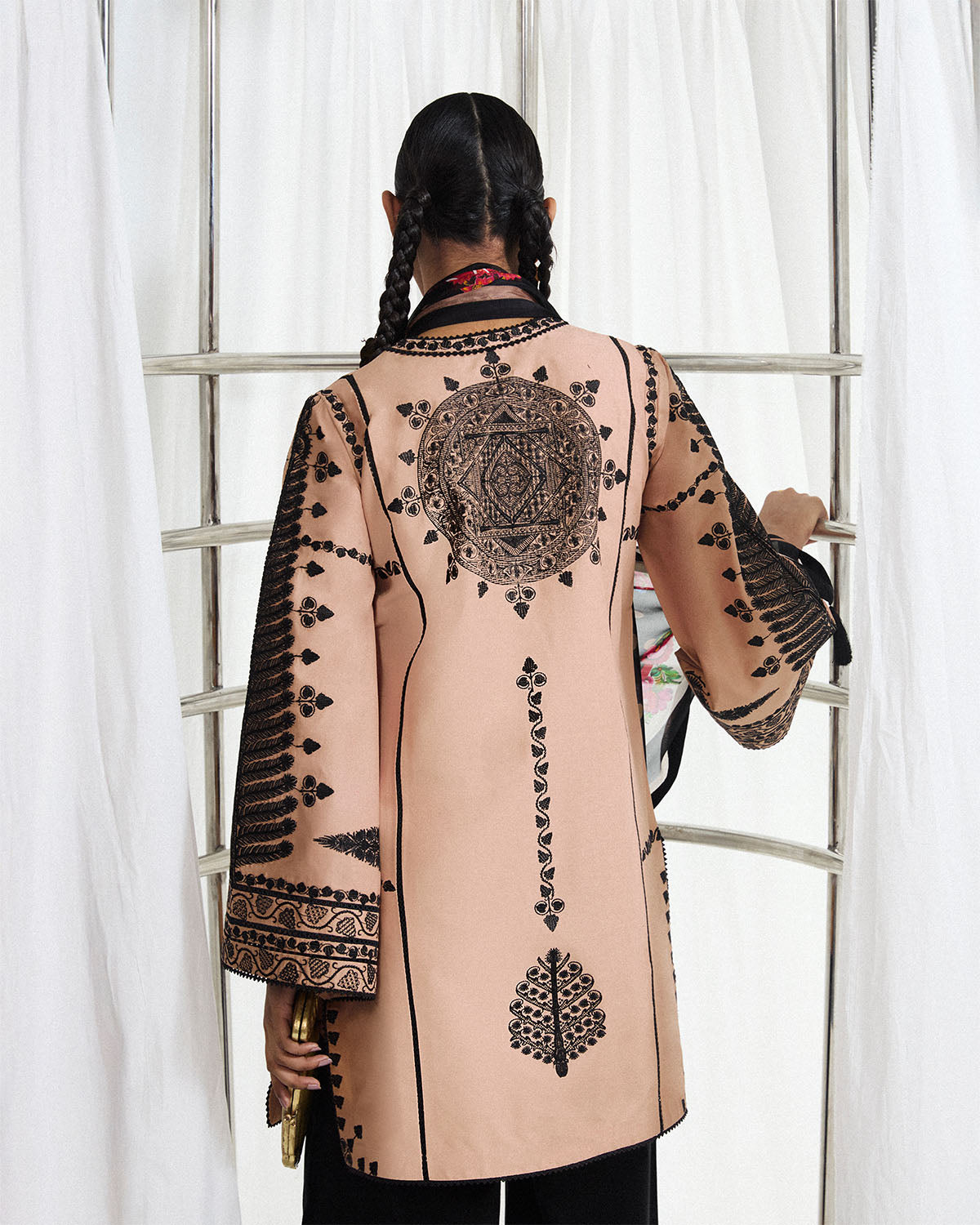 3 Piece Unstitched Embroidered Palachi Suit