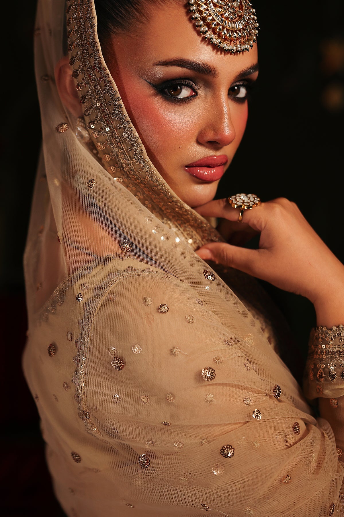 3-PC Embroidered Chiffon Suit CMA-5-179