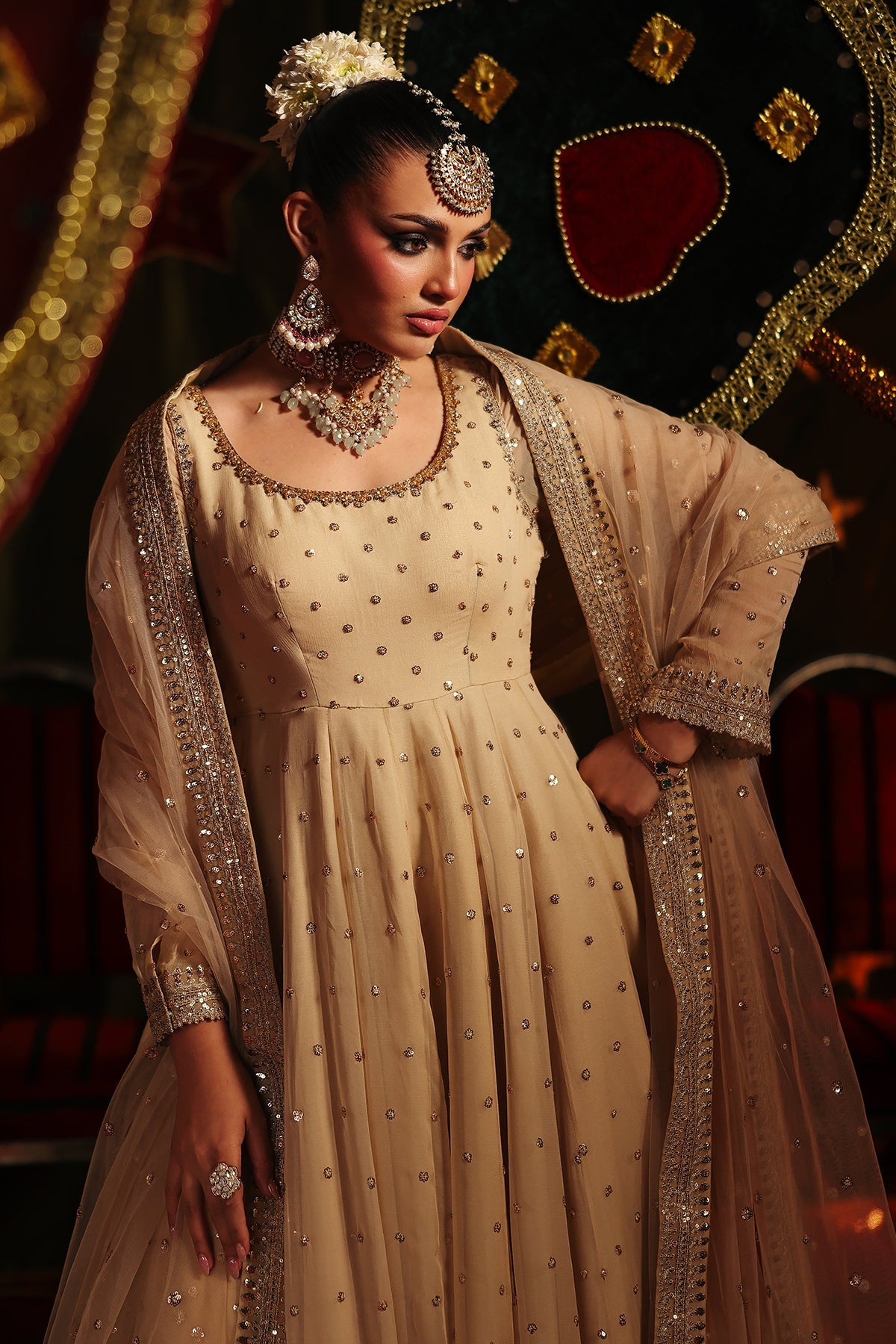 3-PC Embroidered Chiffon Suit CMA-5-179