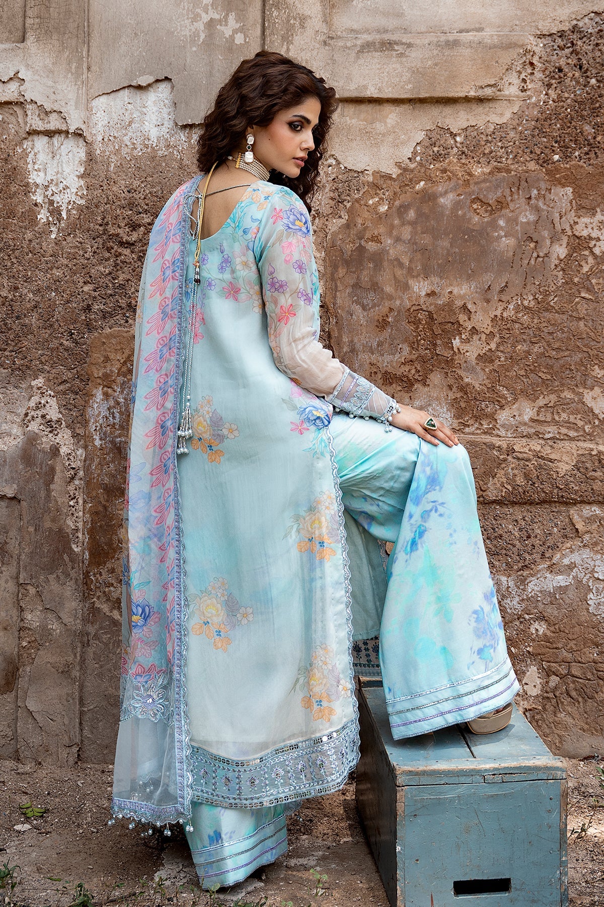 3-PC Unstitched Embroidered Chiffon Collection VSLW6-11