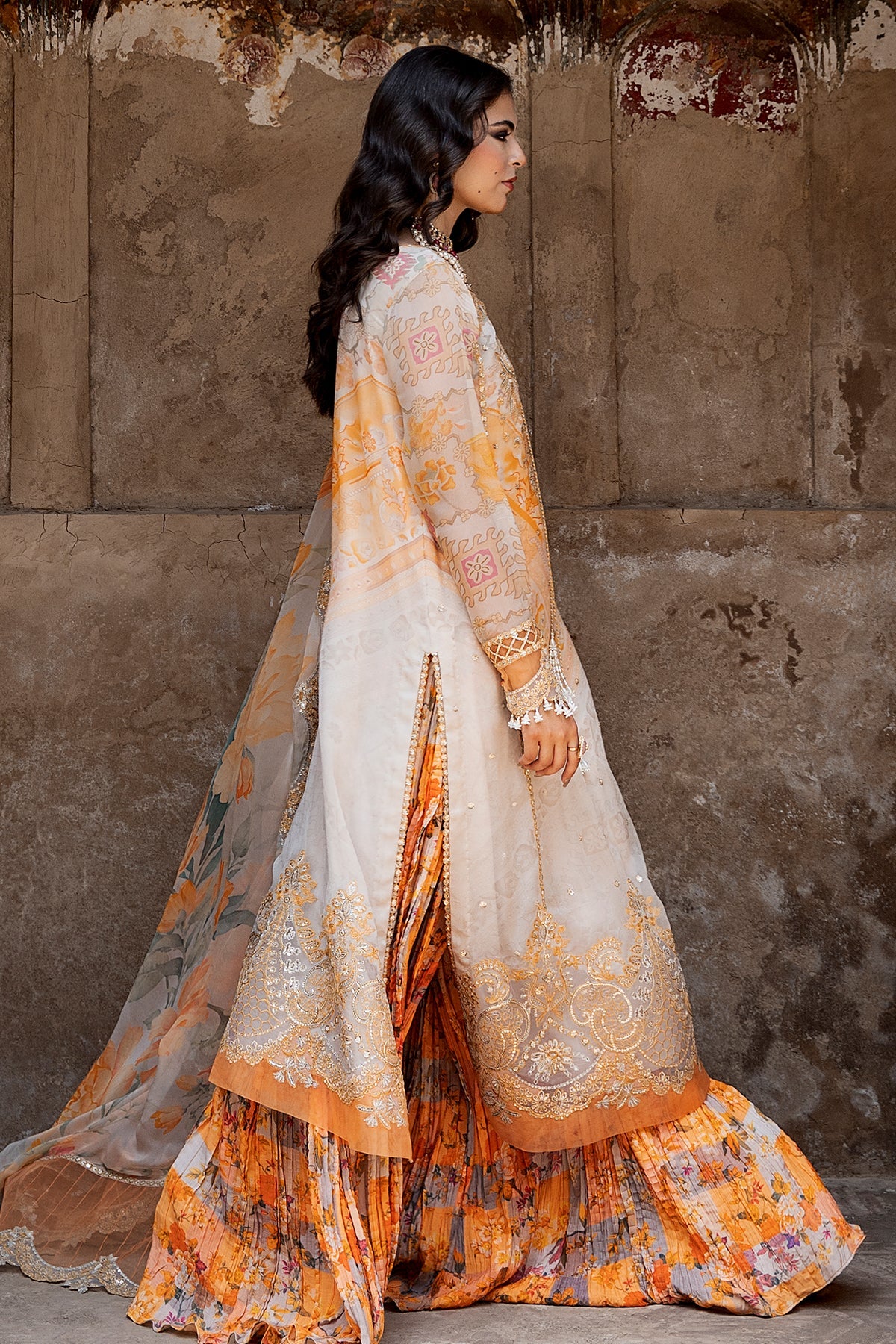 3-PC Unstitched Embroidered Chiffon Collection VSLW6-06