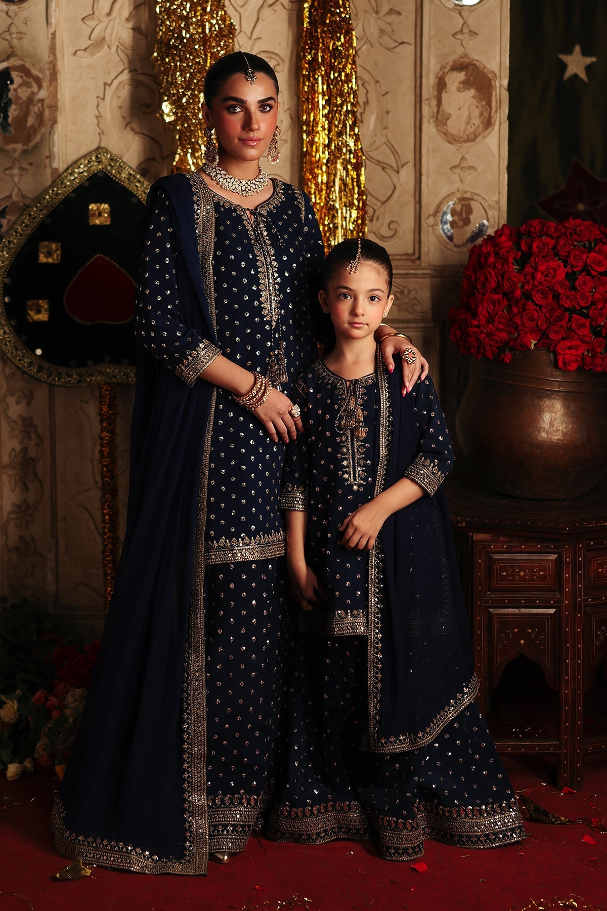 3-PC Embroidered Chiffon Suit CMA-5-159