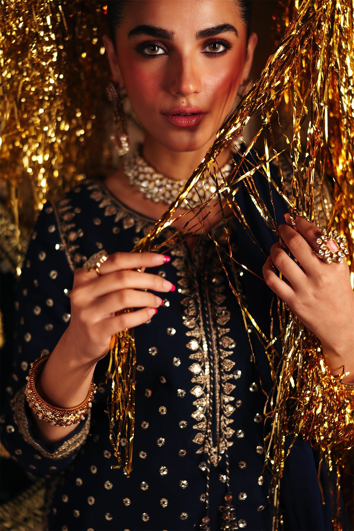 3-PC Embroidered Chiffon Suit CMA-5-159