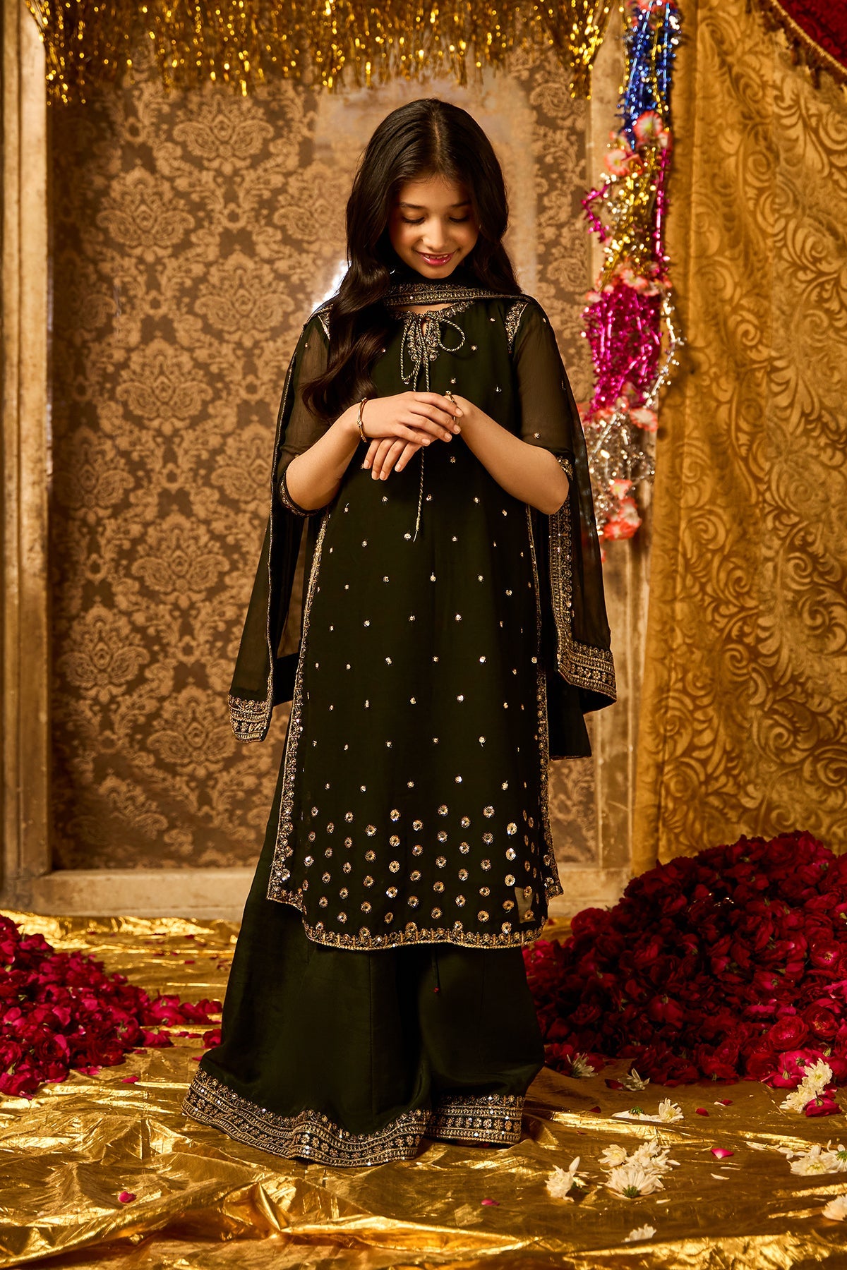 3-PC Embroidered Chiffon Suit CKP-5-201