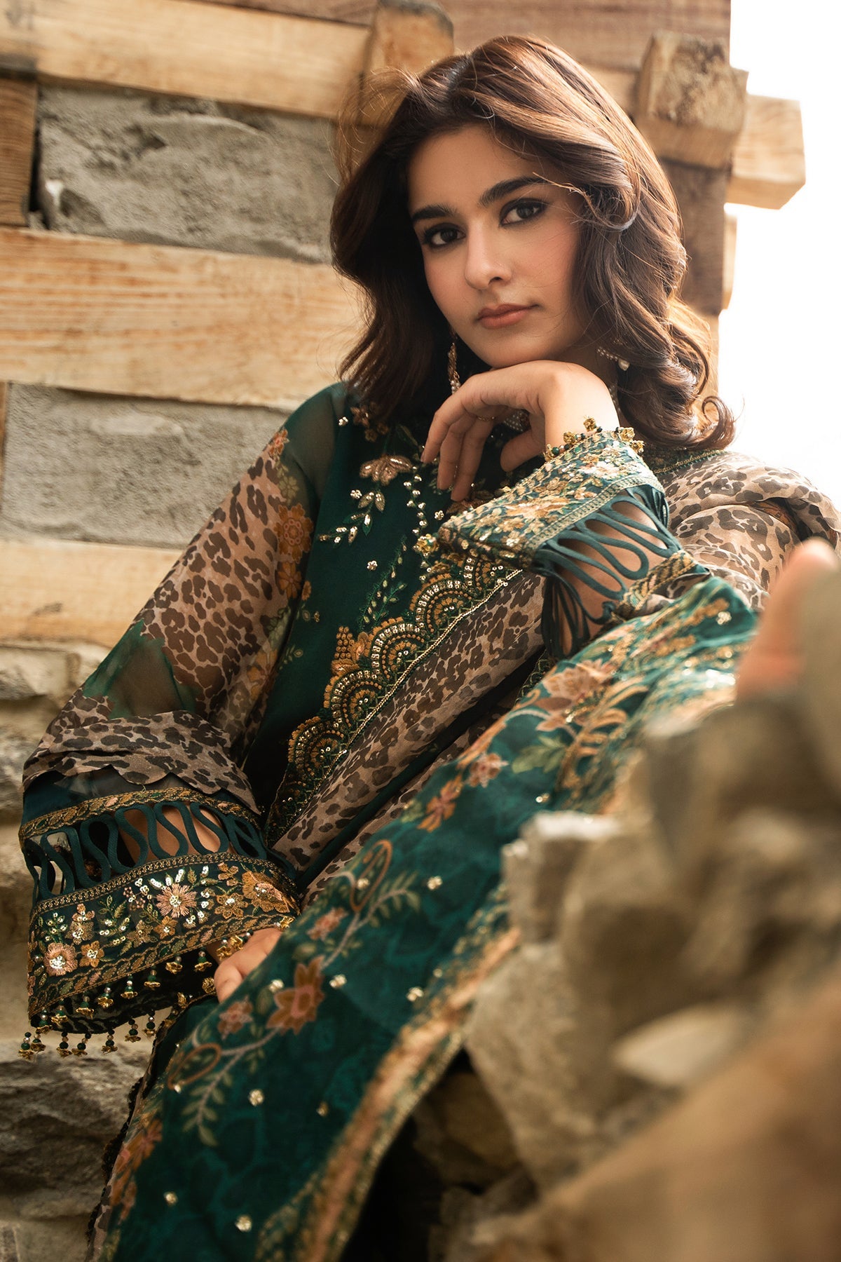 3-PC Unstitched Embroidered Chiffon Collection VSLW6-14