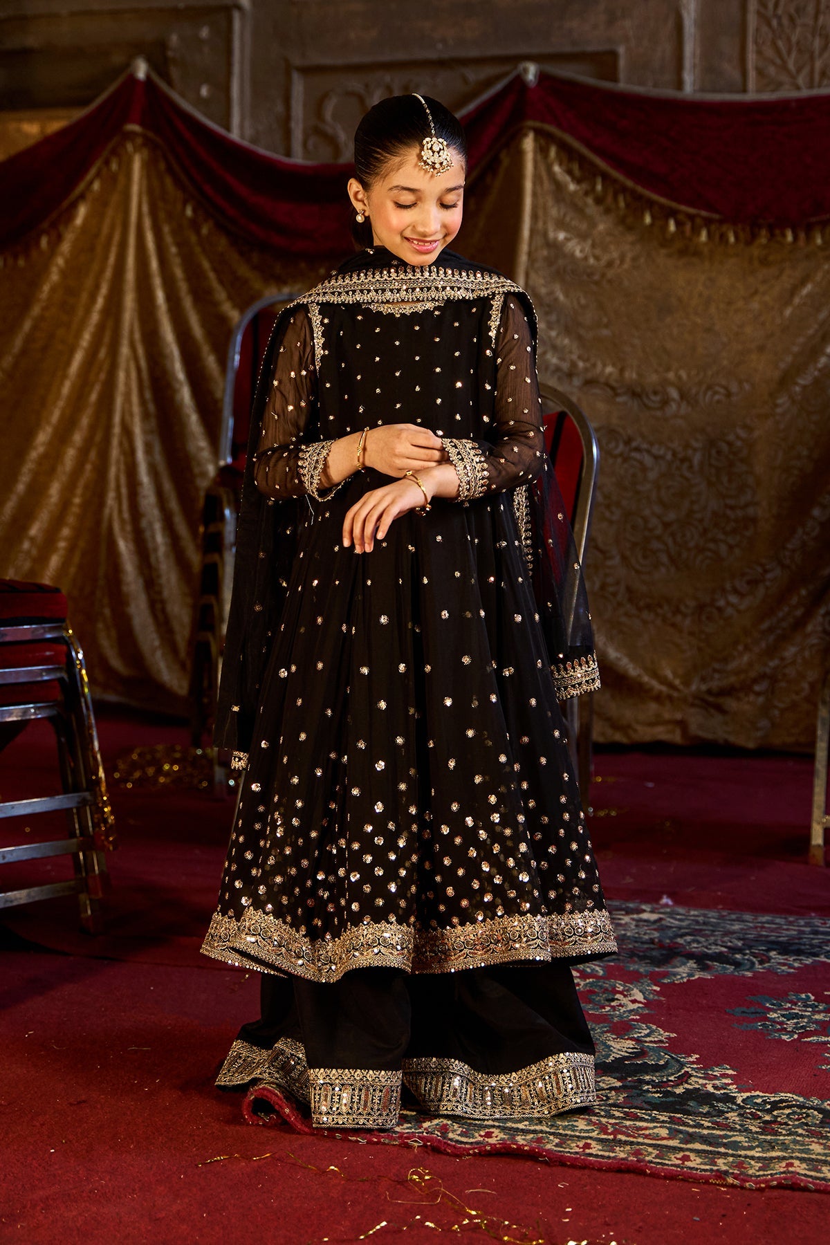 3-PC Embroidered Chiffon Suit CKP-5-181