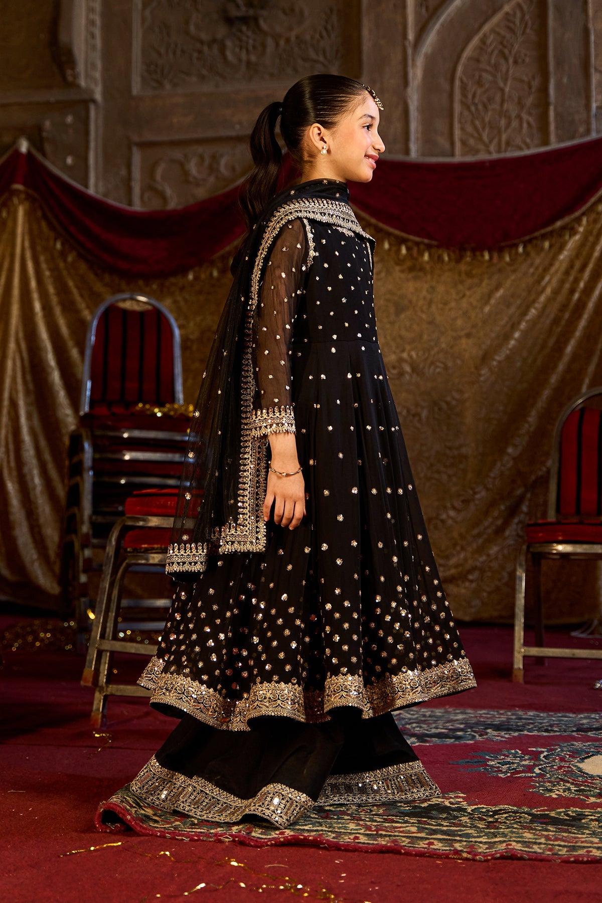 3-PC Embroidered Chiffon Suit CKP-5-181