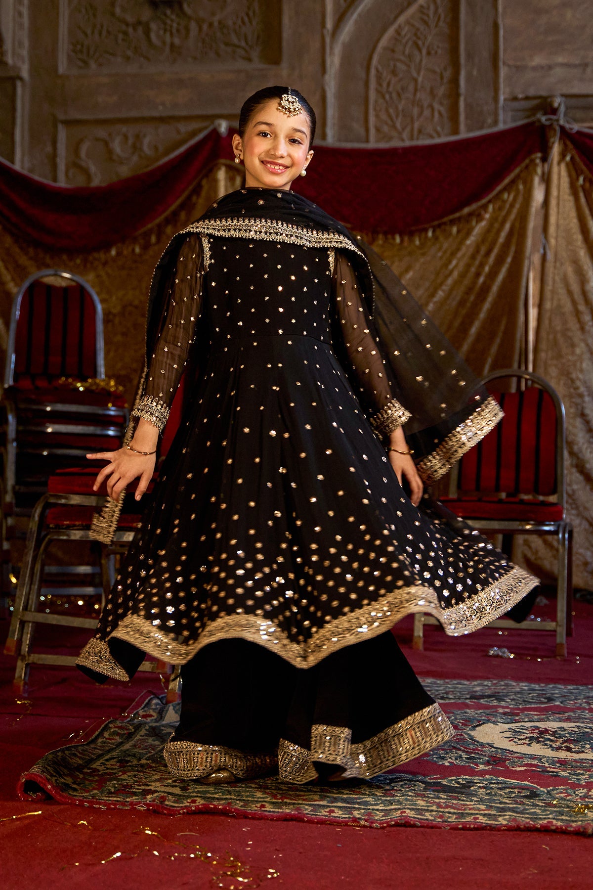 3-PC Embroidered Chiffon Suit CKP-5-181