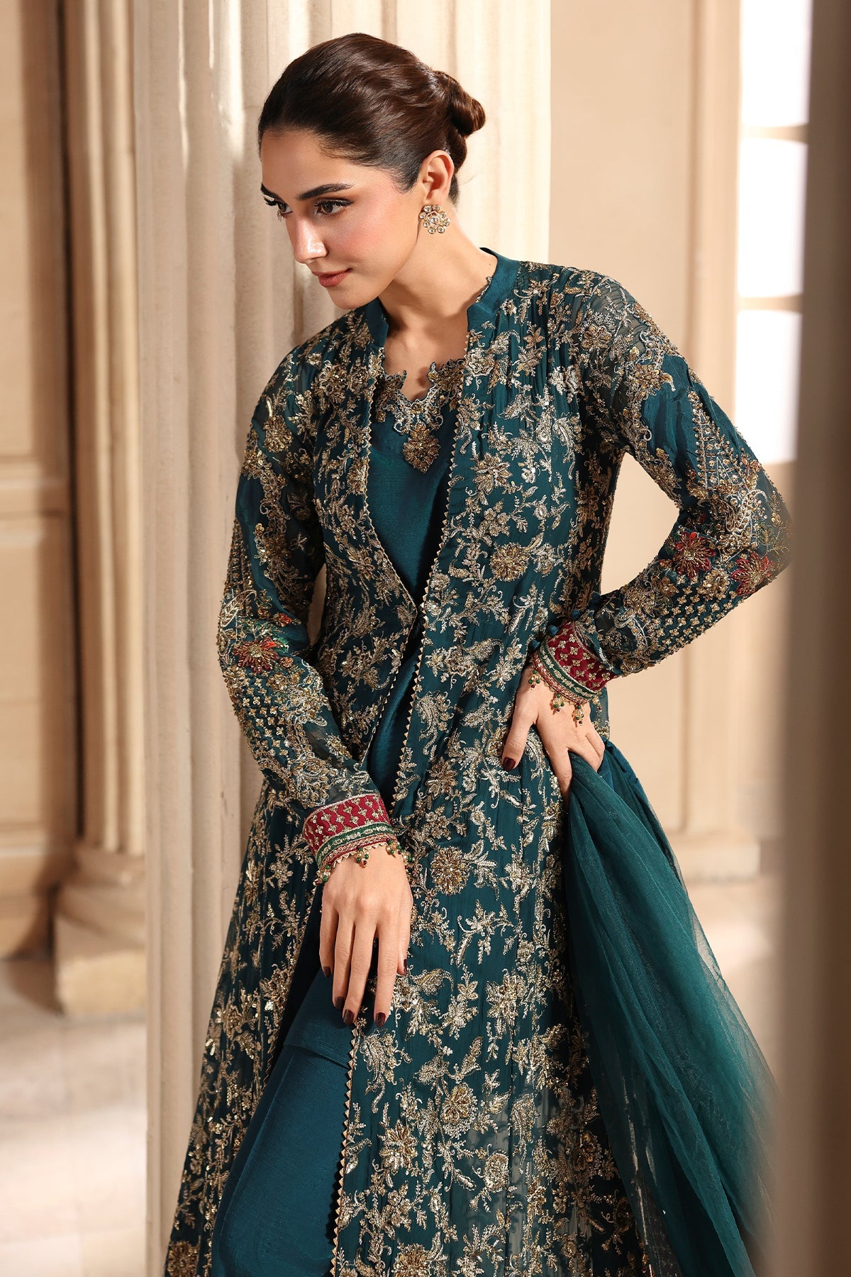 3-PC Unstitched Embroidered Luxury Chiffon DJW6-05