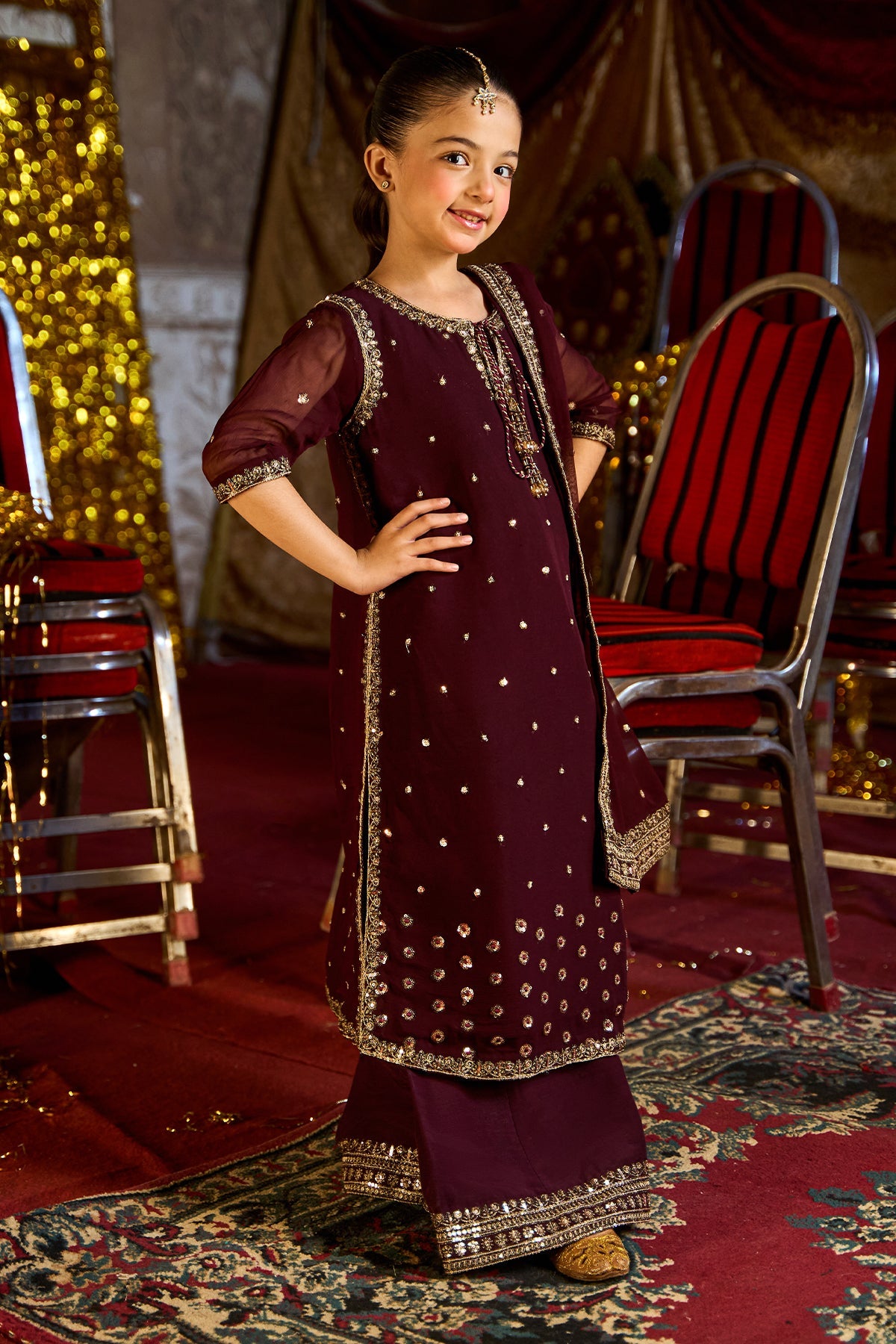 3-PC Embroidered Chiffon Suit CKP-5-200