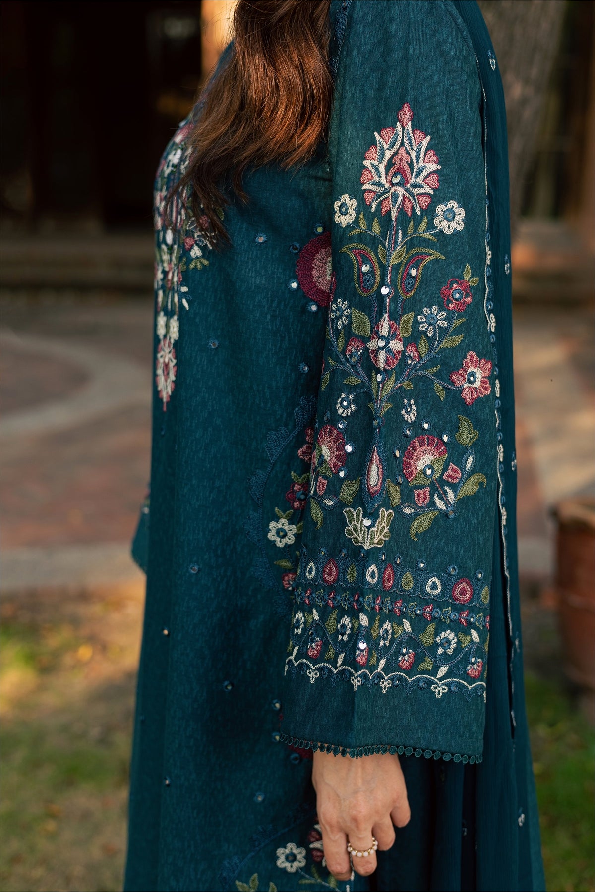Pam 3Pc - Embroidered Karandi Pret