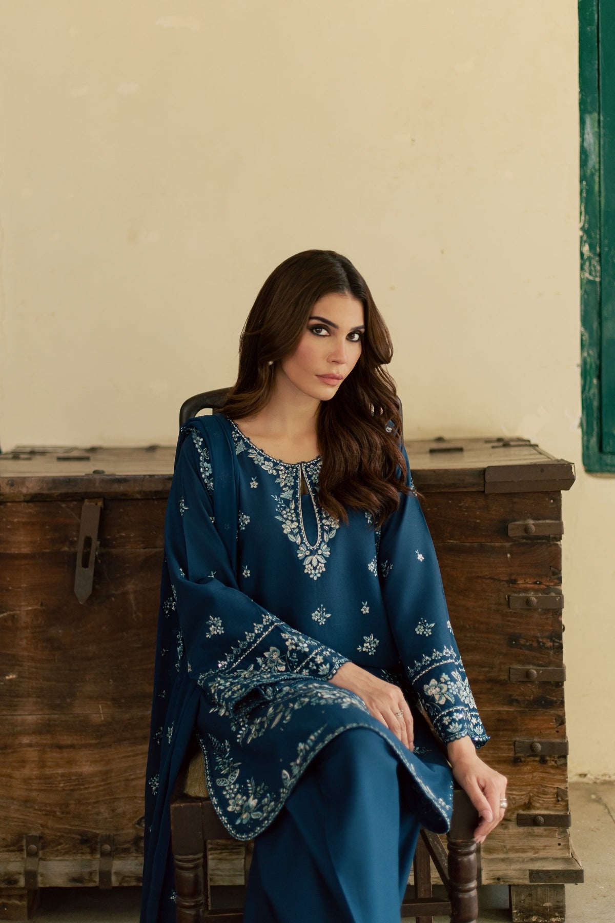 Jewel Arzoo 3Pc - Embroidered Khaddar Pret