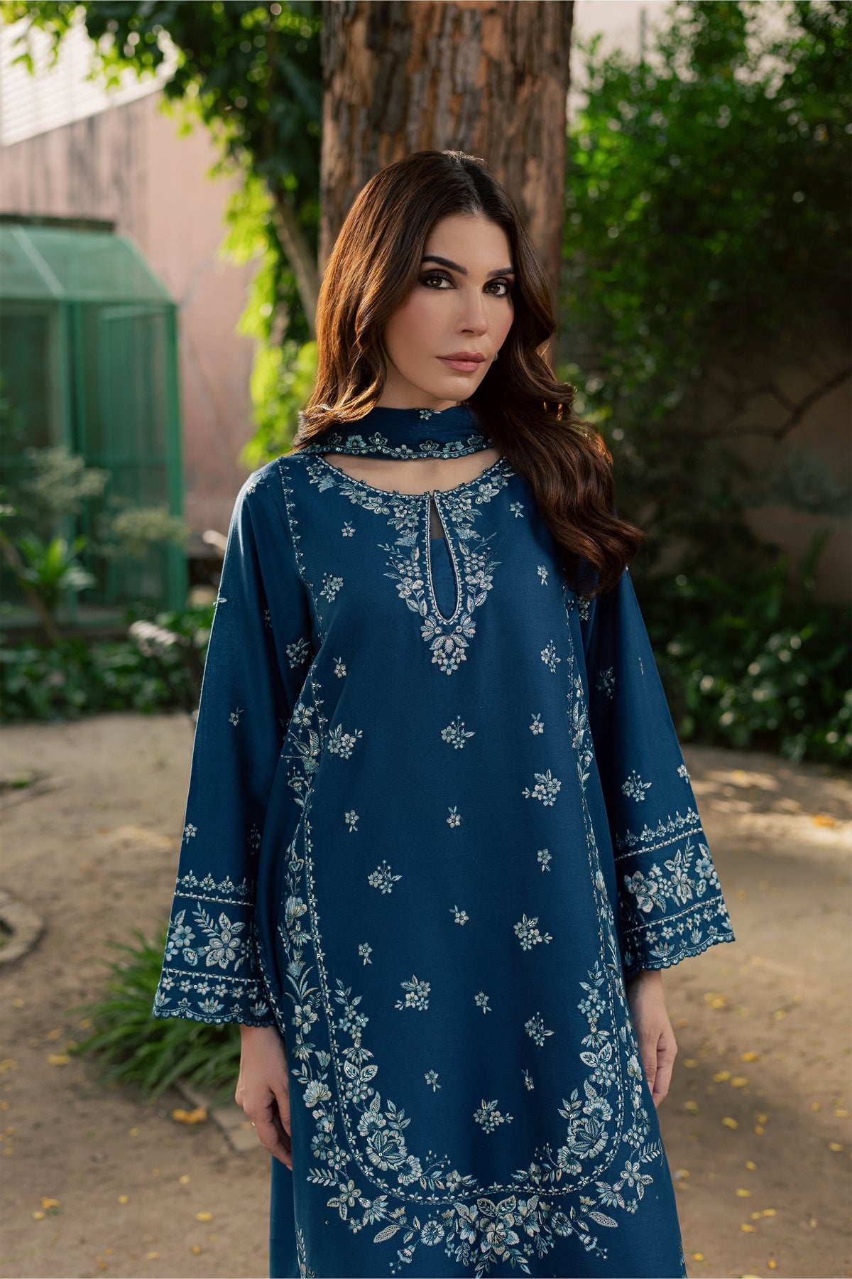 Jewel Arzoo 3Pc - Embroidered Khaddar Pret