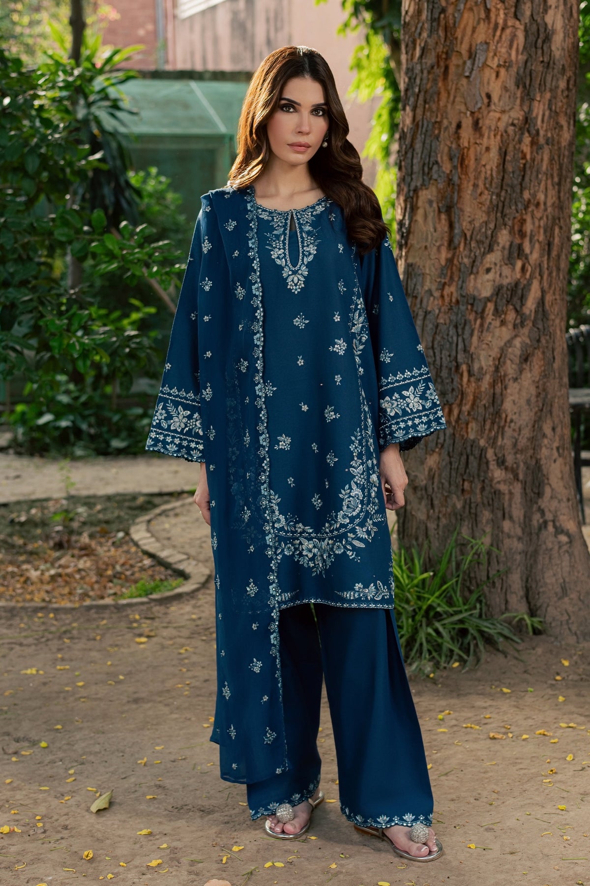 Jewel Arzoo 3Pc - Embroidered Khaddar Pret