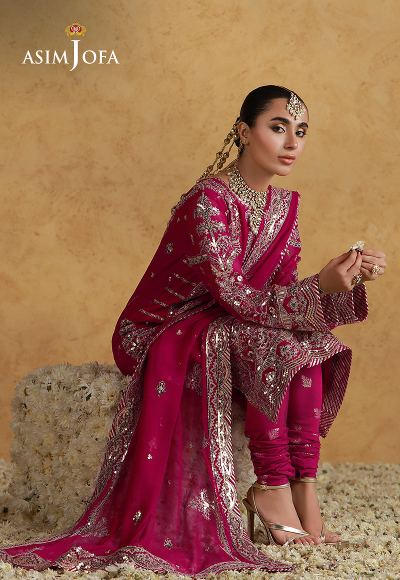 AJULN-21 Embroidered Chiffon Unstitched 3 Pcs