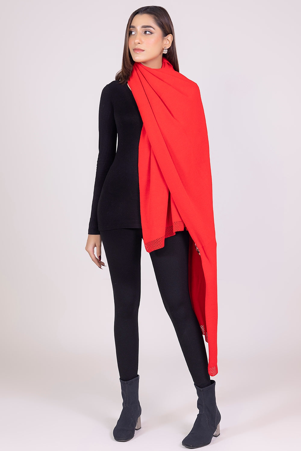 Solid Knitted Shawl