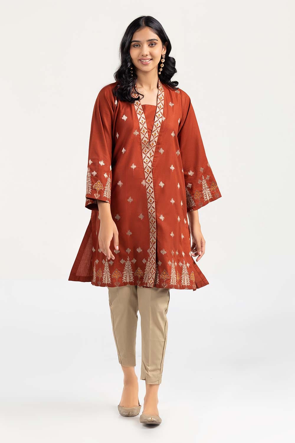 Corduroy Dyed Embroidered Shirt