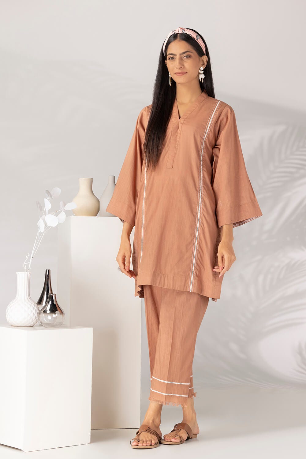 The Loom Dyed Embellished Shirt And Trouser